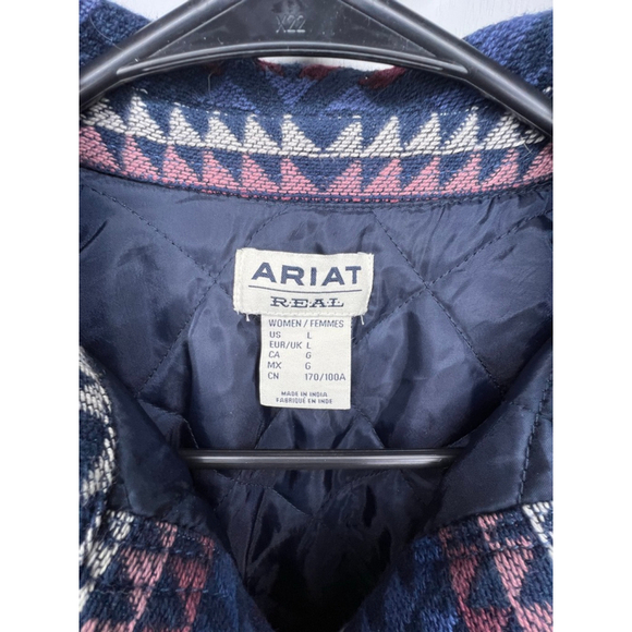 Ariat Real Boho Southwestern Aztec Ranch Style Button Up Winter Coat - Picture 5 of 7